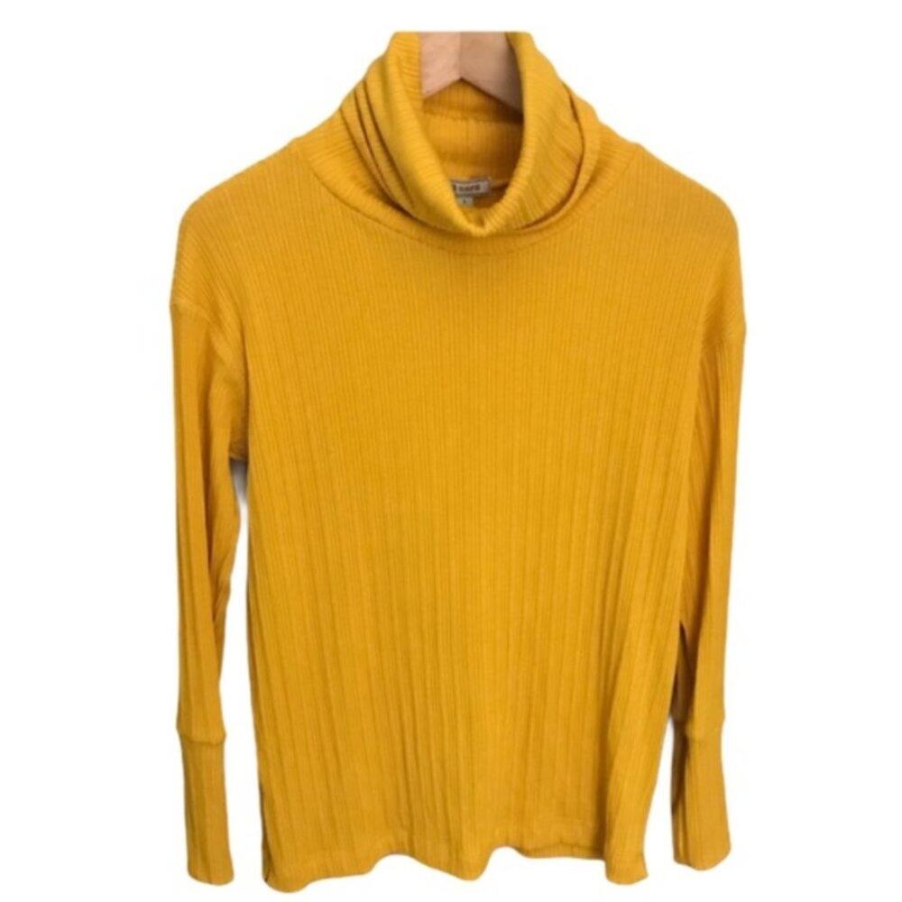 Susina Yellow  Yellowrod Ribbed Turtleneck NEW Small